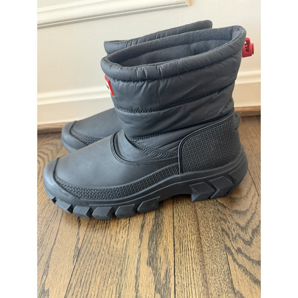 Hunter Intrepid Insulated Warm Snow Short Womens Boots Black US Sz 9 NEW $165 - Picture 7 of 11